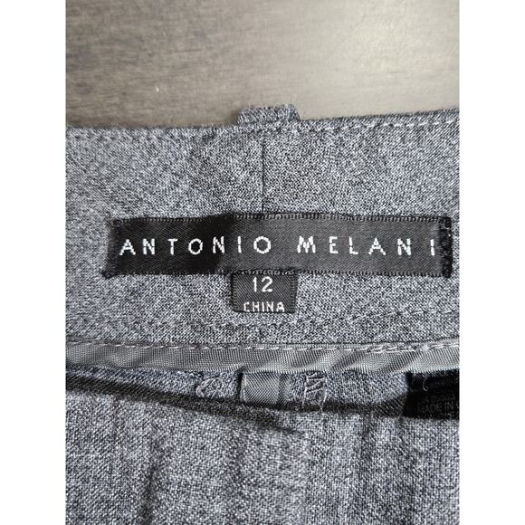 Antonio Melani Women's Gray Size 12 Dress Pants Wide Leg Polyester Blend - Picture 5 of 9